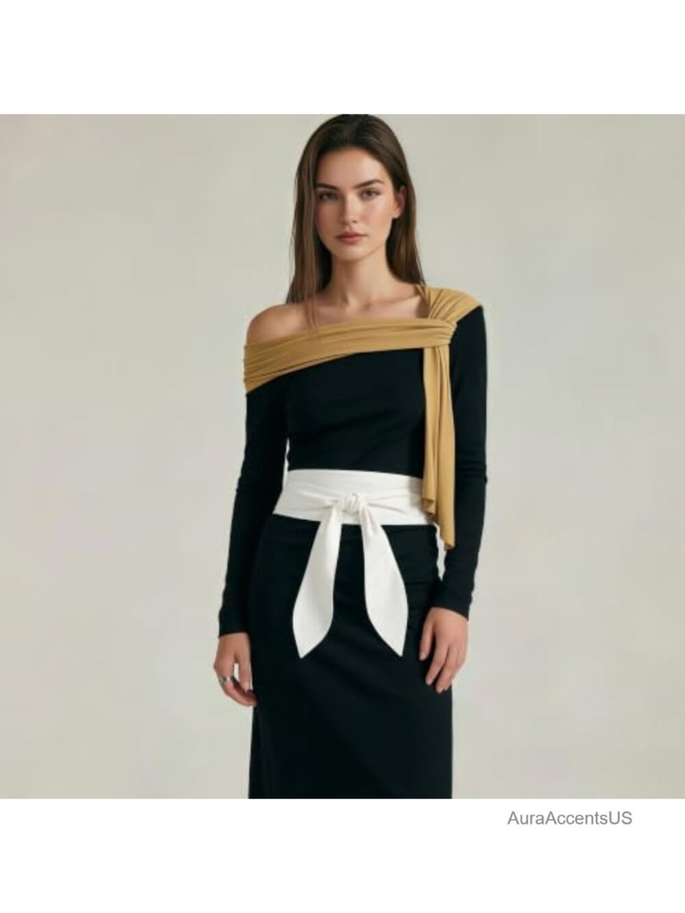 Women's Wide Faux Leather Obi Belt Knotted Waist Wrap - Picture 2 of 6